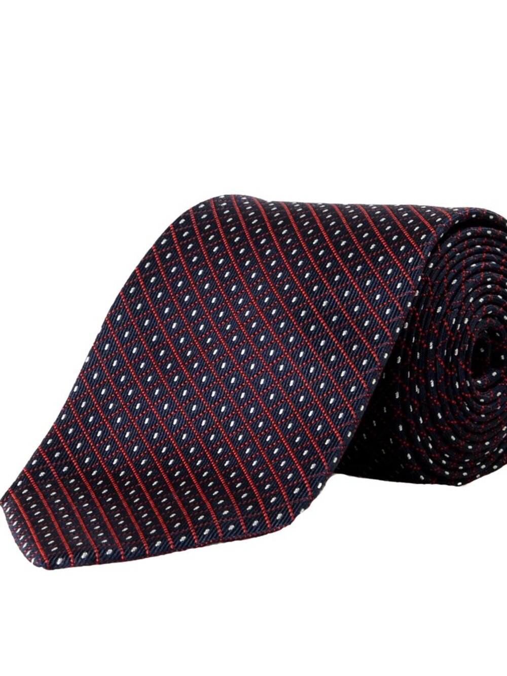 Hugo Boss Men's "Tie 7 cm" Multi-Color Geometric Print 100% Silk Tie